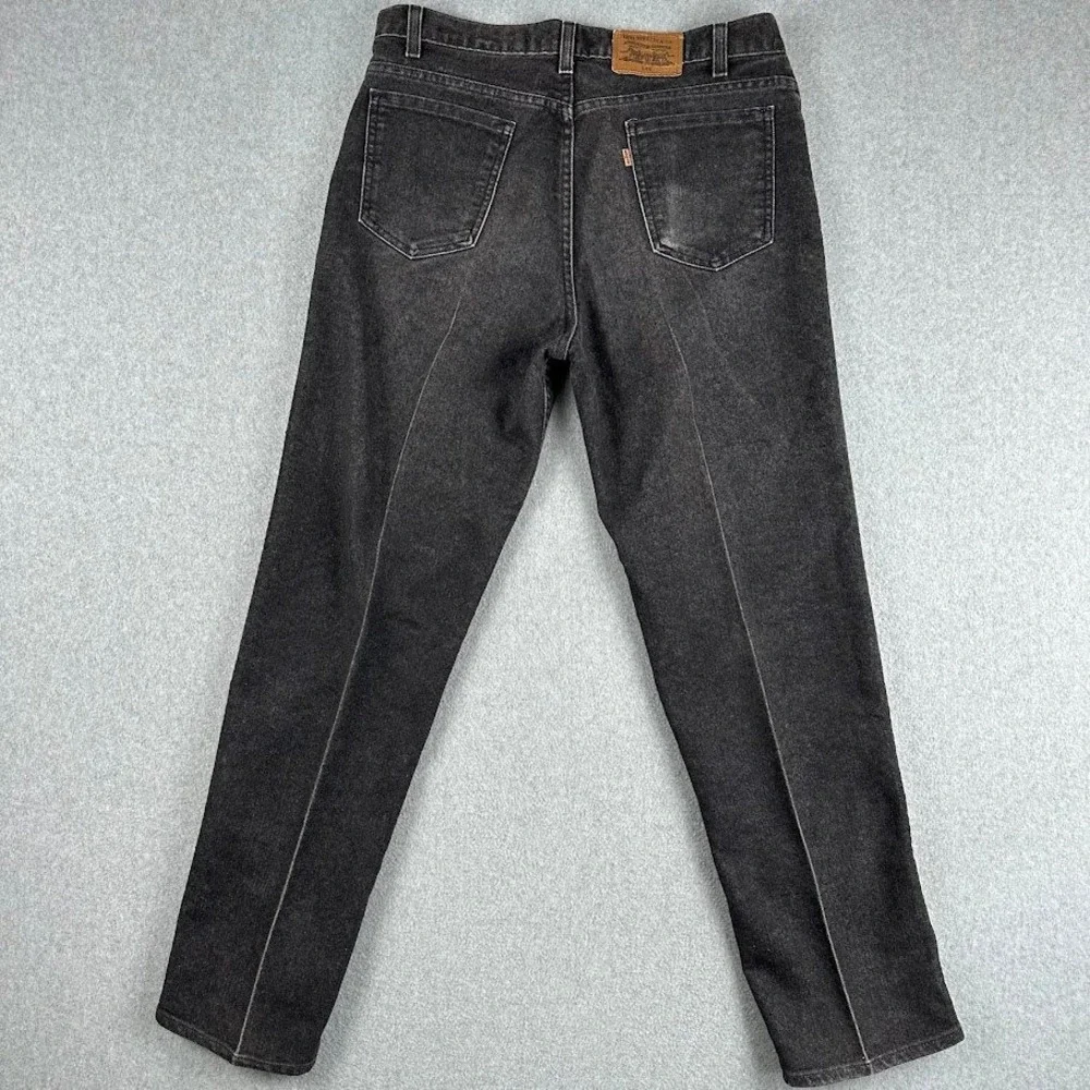 Vintage Levi's Signature 540 Relaxed Fit Men Black Denim Jeans‎ 34x31 Pleat 80's